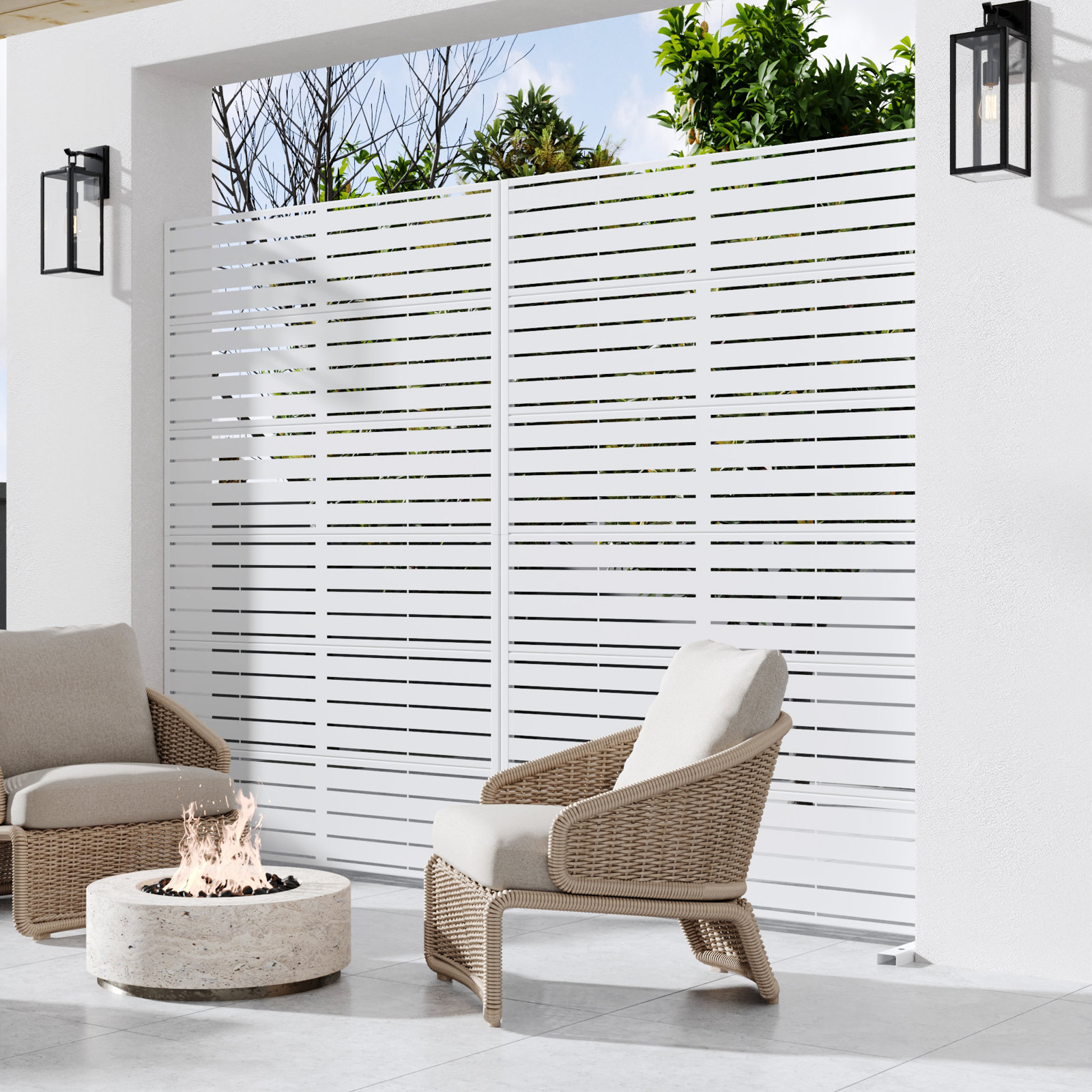Privacy Screen, White