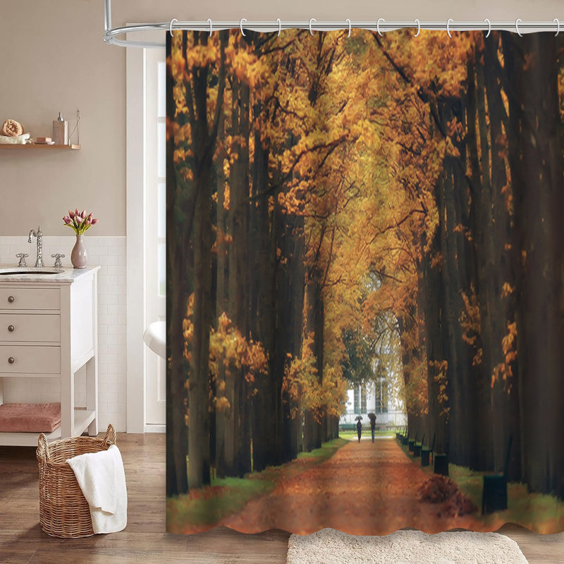 Rideau de douche avec 12 crochets, L 72 po x l 78 po
