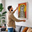 Cheetah Portrait Graphic Art - Wrapped Canvas-1175750589-1175750583