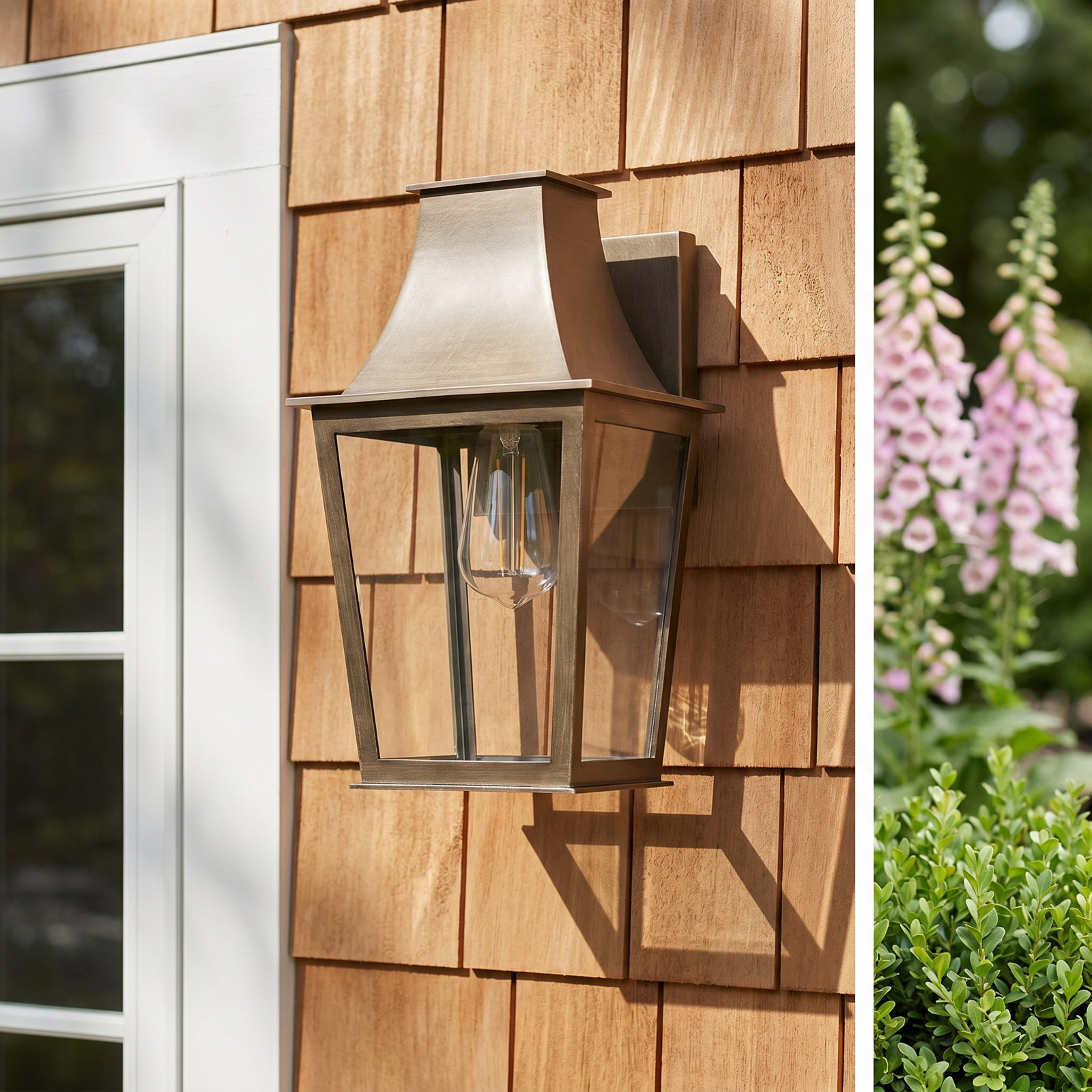Hinkley Georgetown Outdoor Wall Lantern, Burnished Bronze
