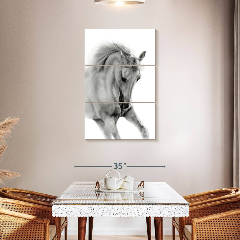 Brampt Elegant White Horse, 45" H x 28" W