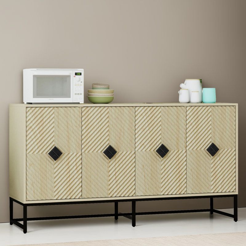 Console 59,12 po, Naturel/noir