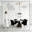 Lustre tambour 4 lumières à longueur réglable-733590631