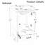 Meuble-lavabo moderne de 20 po avec lavabo en céramique, armoire autoportante blanche avec portes doubles, tiroir, butoirs de porte magnétiques et patins réglables-400234303