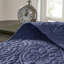Courtepointe bleu marine / très grand lit bleu marine - Conception confortable en coton prélavé pour un look riche et réversible-120276211-120276207