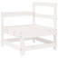  Ensemble de salon de jardin modulaire en bois de pin massif blanc-1207344971