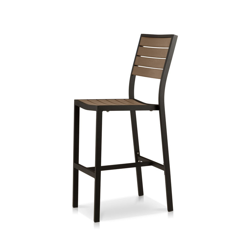 Tabouret de bar 30 po Napa, Noir / Teck
