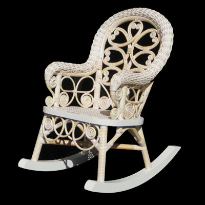 Chaise berçante en osier pour enfant Deas