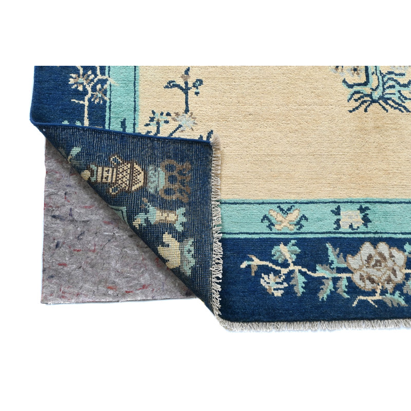 Tapis oriental crème unique 5 x 6 pi 5 po One-of-a-Kind