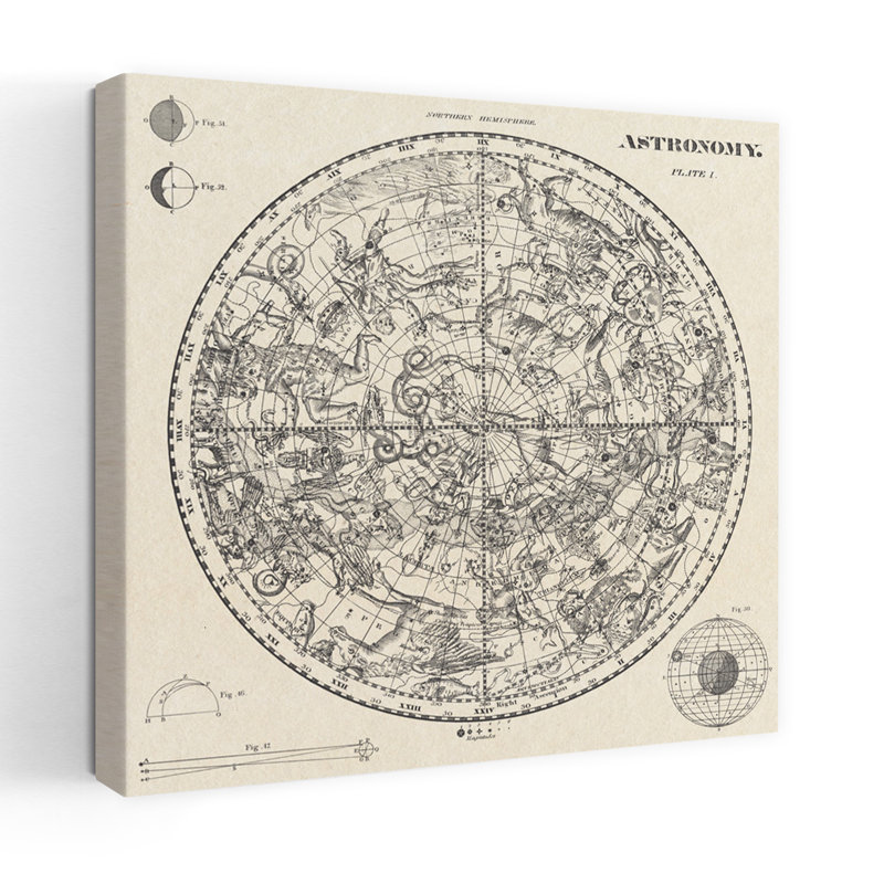 Celestial Blueprint Contemporary Art, 18" H x 18" W