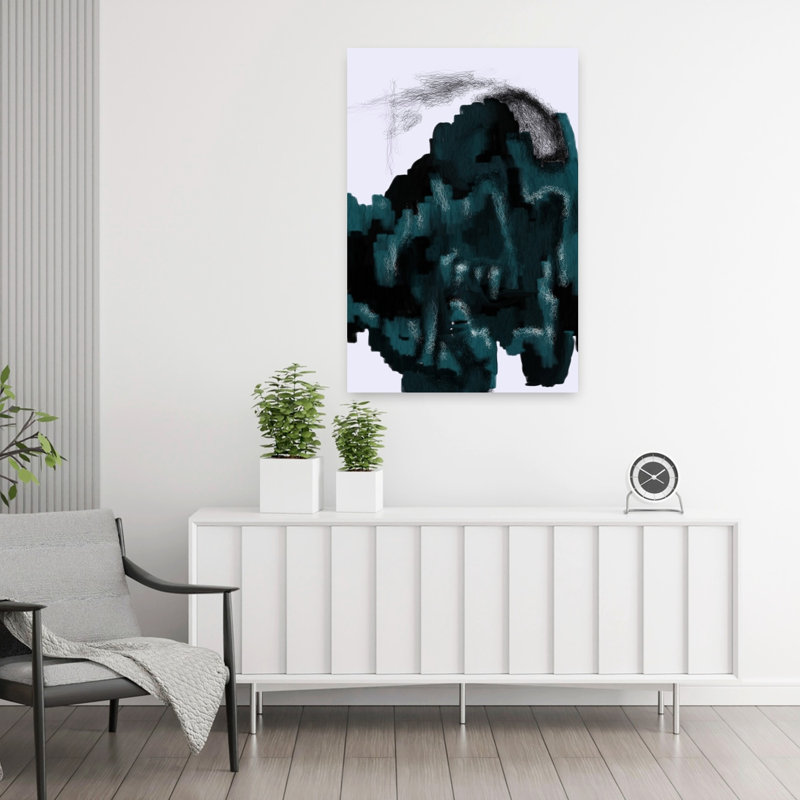 Art contemporain abstrait géométrique, H 36 po x l 24 po