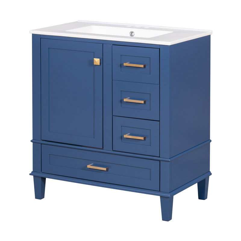 Ensemble de meuble-lavabo moderne 30 po avec lavabo 30 po, Gris