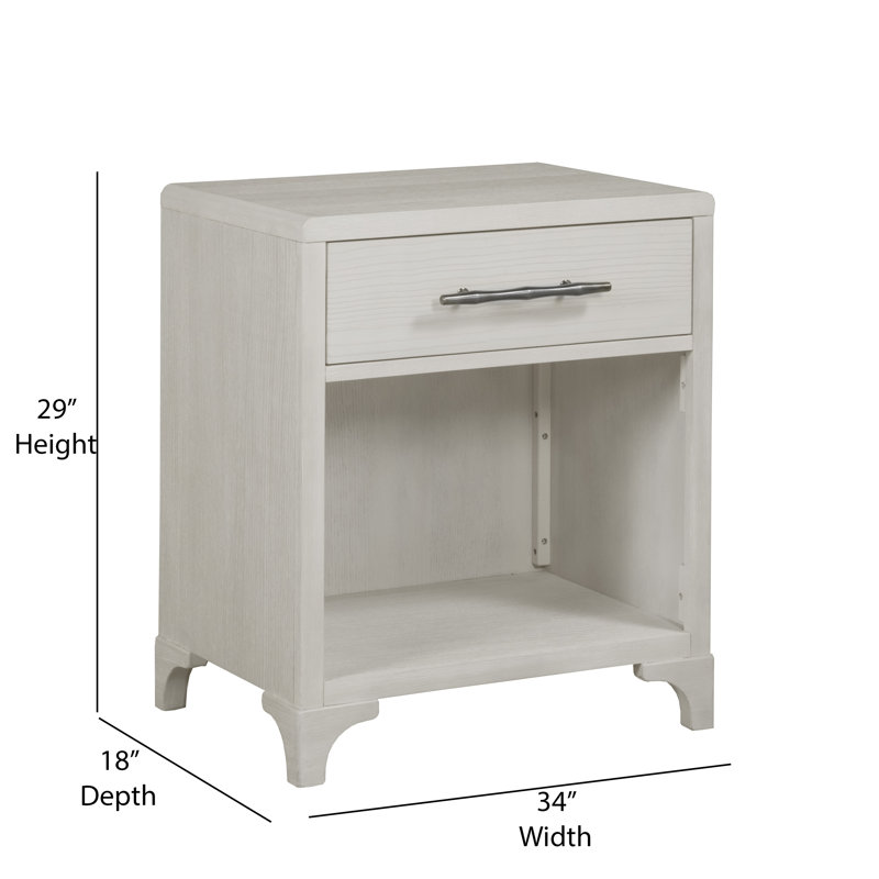 Abaco One Drawer Nightstand With USB