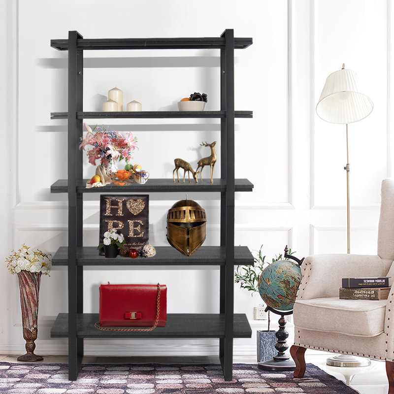 Bibliothèque en acier Gilbertville H 70,9 "x l 39,4", (5 tablettes) H 70,9 po x l 32 po x P 11 po