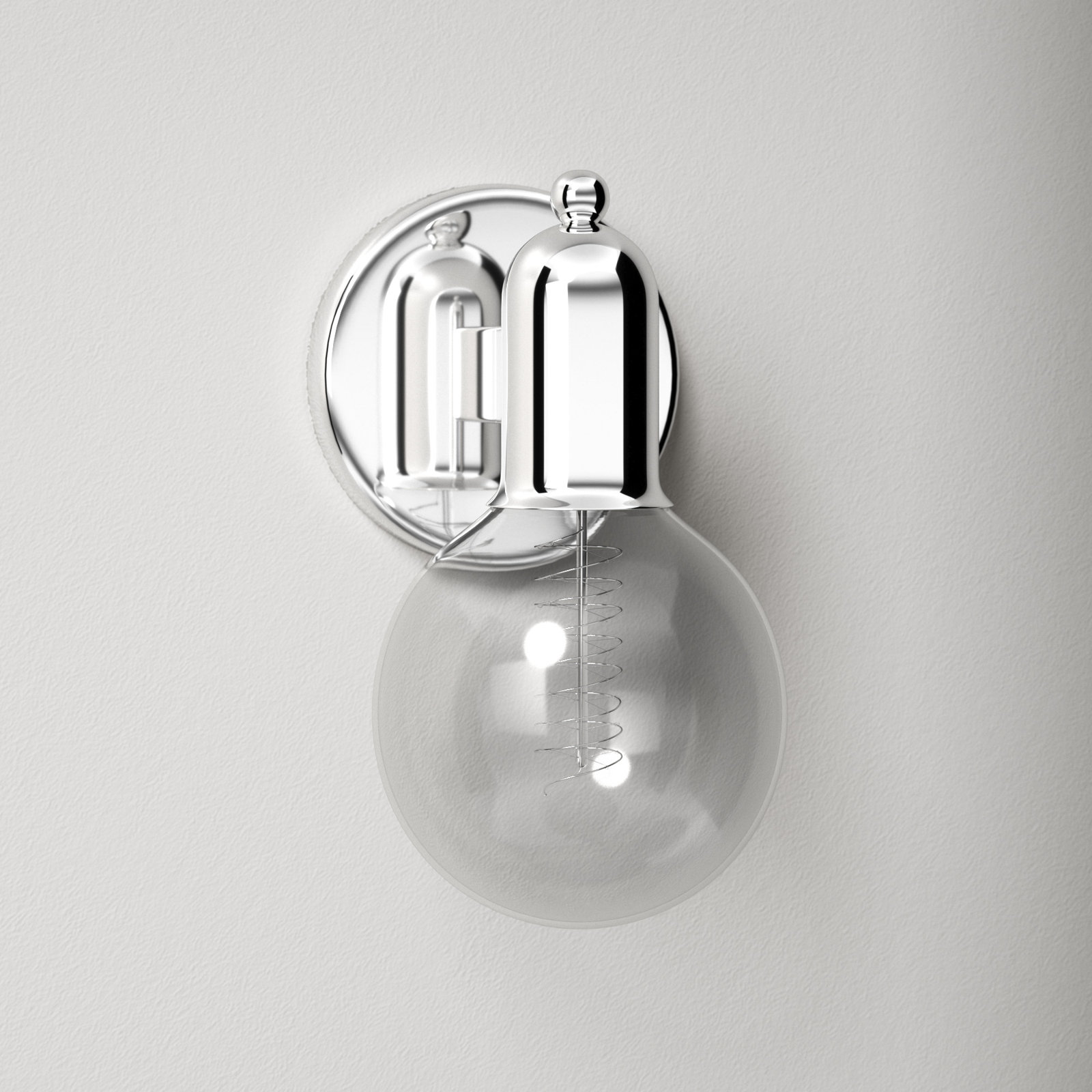 Saimi Single Dimmable Bath Sconce, Polished Nickel