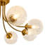 Plafonnier semi-encastré en verre Mid-Century 8 lumières-257377346