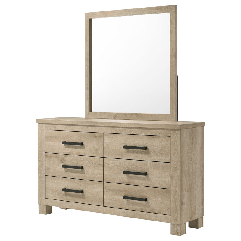 Commode de chambre à coucher 6 tiroirs Oakglen