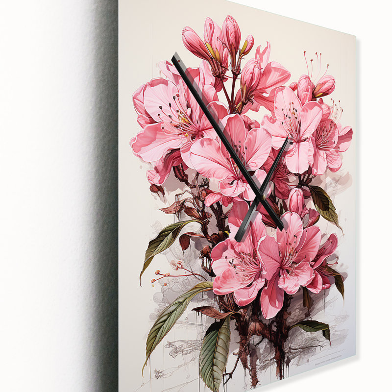 Horloge murale Irey - Rhododendron, Grand