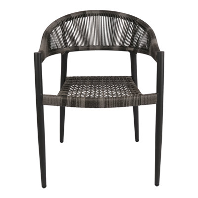 Chaise d'extérieur tissée noire