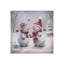 «Winter Snowman», art mural sur toile sans cadre 16 po x 16 po