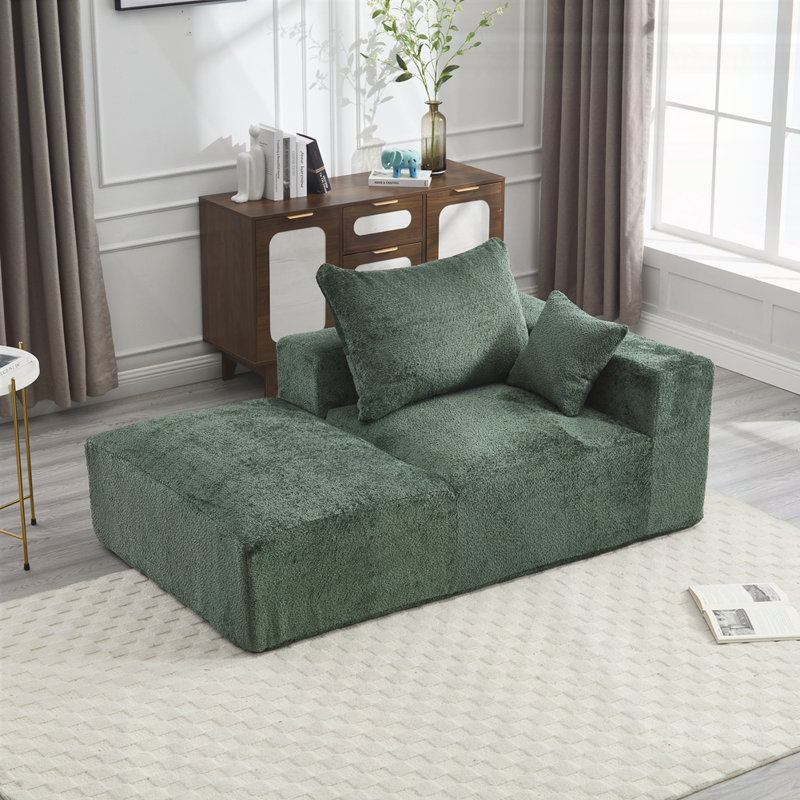 Memory Foam 2-Seater Couch, Emerald