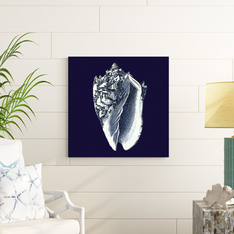 Y SE PAPER Indigo Shells II, H 30 po x l 30 po x P 1,25 po