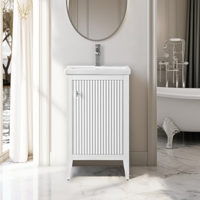 Single Bathroom Vanity with Ceramic Top