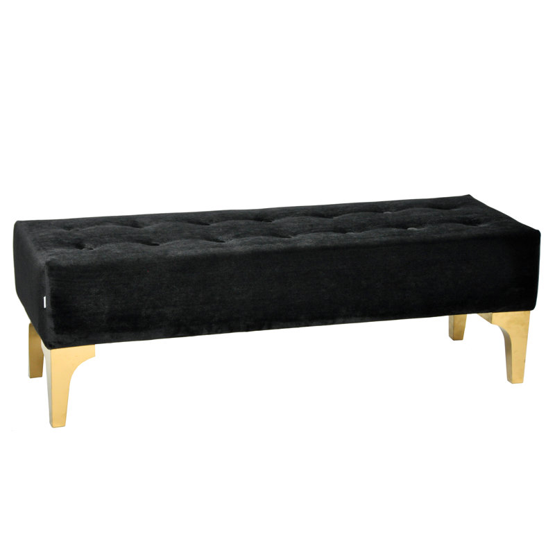 Gondola Polyester Blend and Velvet Upholstered Bench