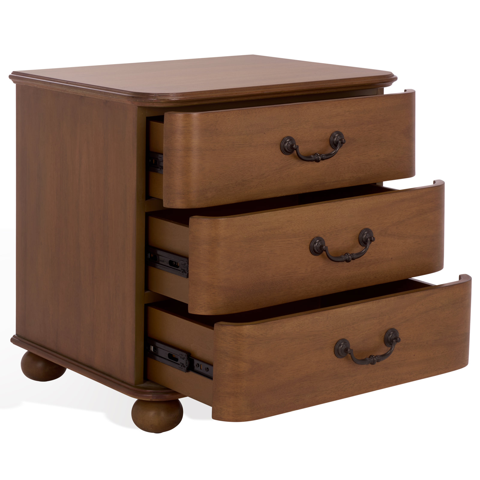 Jessy Wood Bun Foot Nightstand