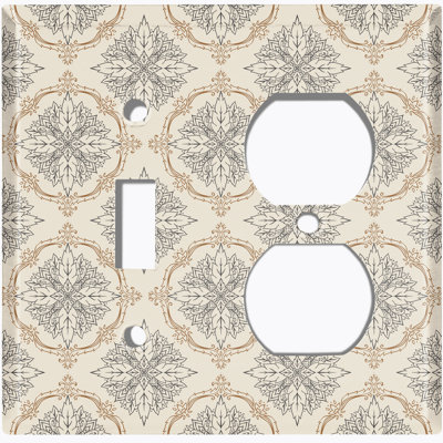 Patterned 2 - Gang Standard Combination Wall Plate
