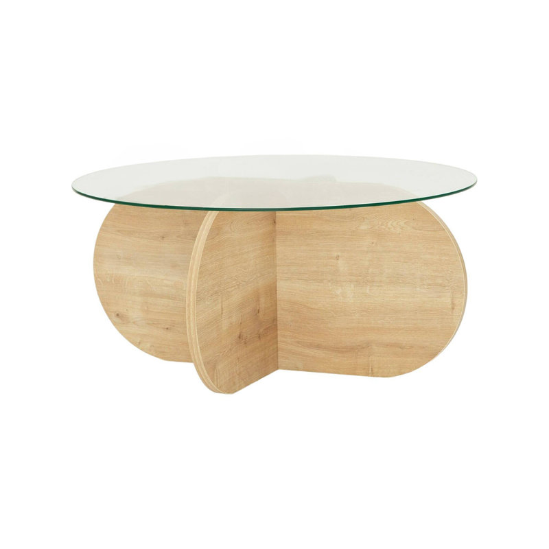Glorias Coffee Table, Clear/Oak