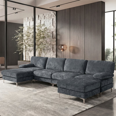 Canapé modulaire surdimensionné 6 places 123,62 "123,62"