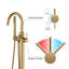 Robinet de baignoire circulaire à poignée simple-116826457