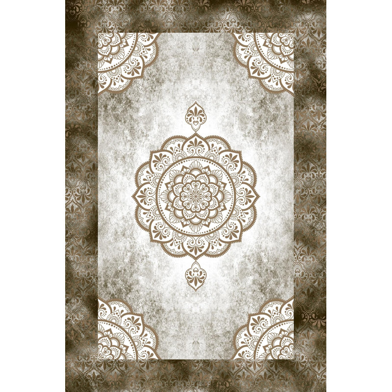 Premium Woven Carpet, 4.6 x 7.2 ft, 100% Polyester, 650 g/m² | Antibacterial, Non-Slip PVC Underside, 0.3 in Pile Height | Machine Washable, 3D Digital Printing | Ideal for Living Room, Bedroom & Office Decor