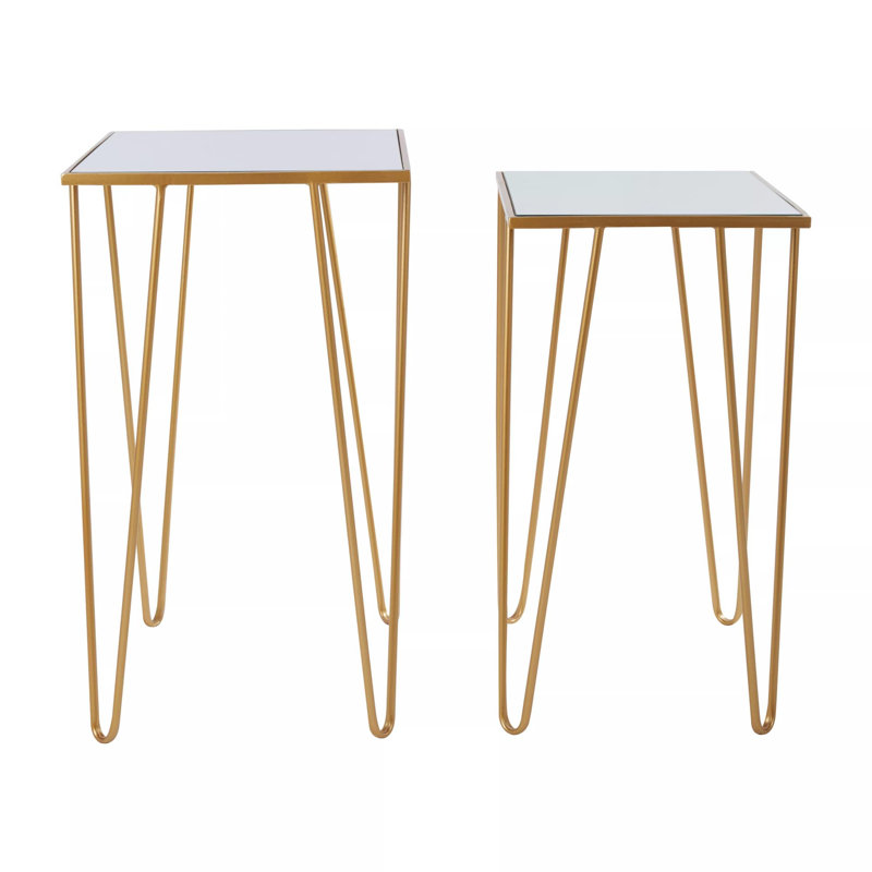 Elizalde Glass Top Nesting Tables