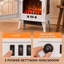 HOMCOM 55 cm W White Electric Stove