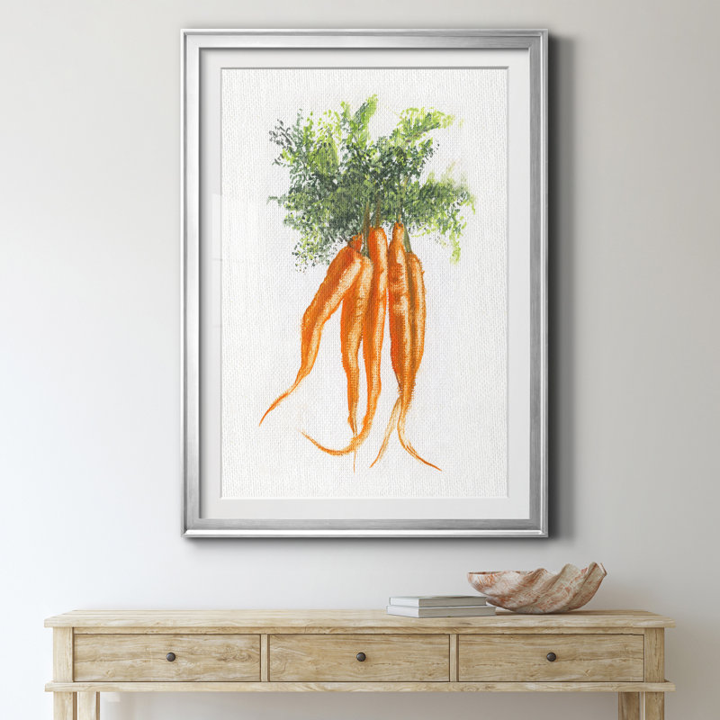 Garden Fresh Carrots - Reproduction de photo encadrée sur papier, H 18,5 po x l 24,5 po x P 1,5 po, Argent