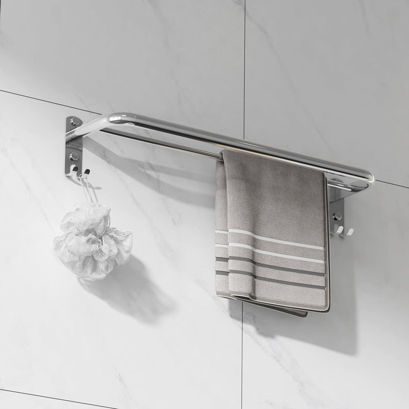 Joze Compact Double Towel Bar, Polished Chrome