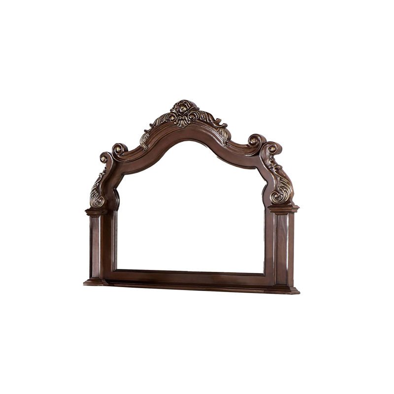 Miroir traditionnel l 47,9 po cerise brune, Brun