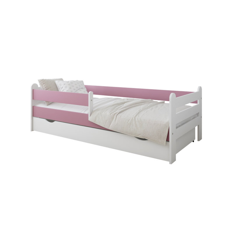Kirstie Cot With Drawers, Pink/White, European Toddler (80 x 180cm)