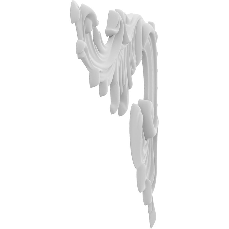 Rosette Edgerton, H 7 po x l 3,5 po x P 0,63 po, Gauche