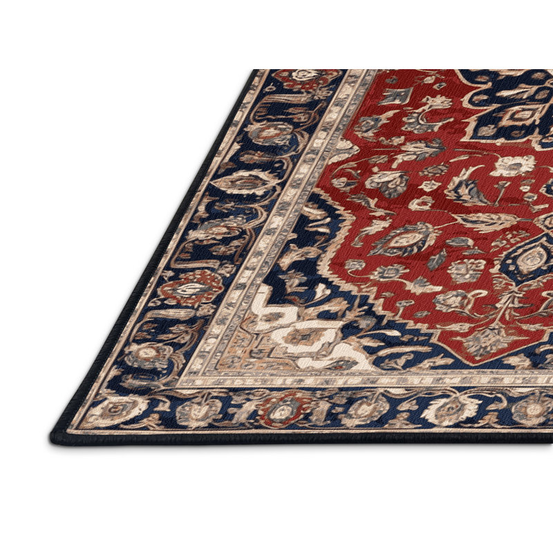 Tapis brun lavable à la machine, Carré 5 pi