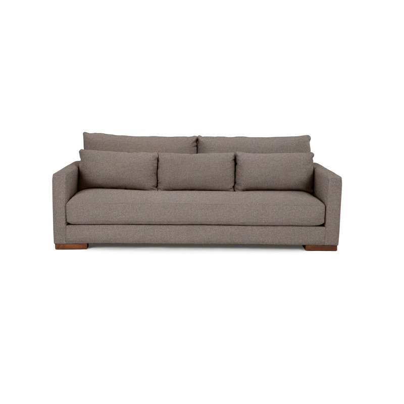 Leon Sofa, Walnut, Paprika Polyester Blend