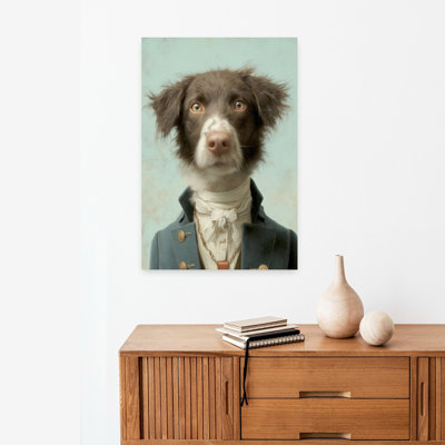 «Regency Dog Gentleman Elegant Vintage», art mural fantaisiste