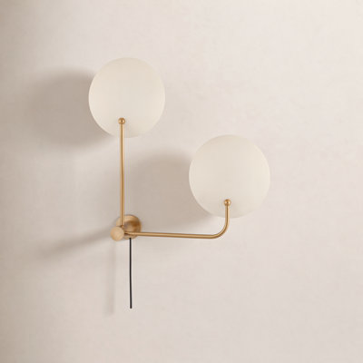 Leif 2 Light Plug-in Plug-in Sconce