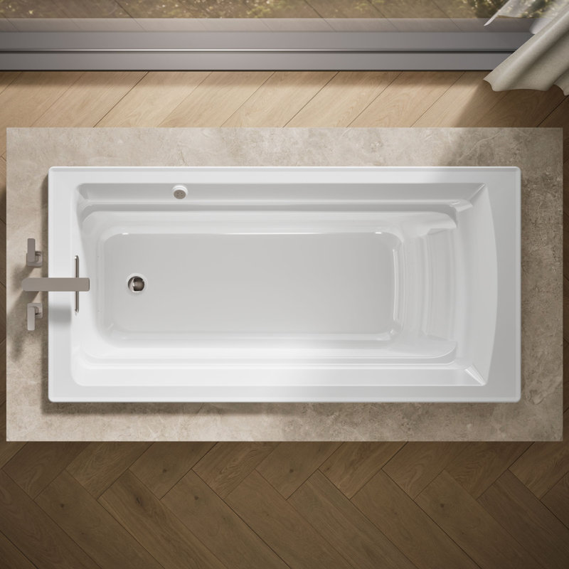 Archer® 72" x 36" Drop  in Air Bathtub, White