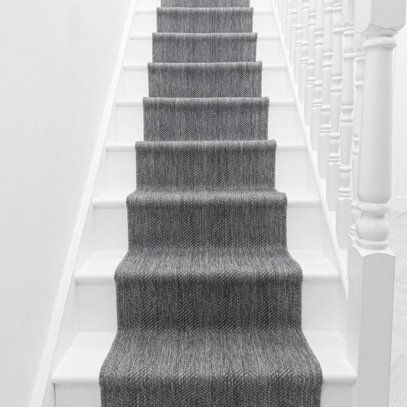 Stair Runner Striped Flatweave Area Rug, Runner 60 x 480 cm
