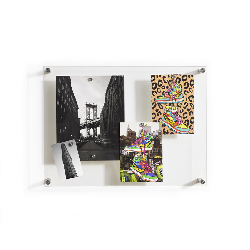 Easy Change Memo Board + Magnets, Silver, 19" x  23"