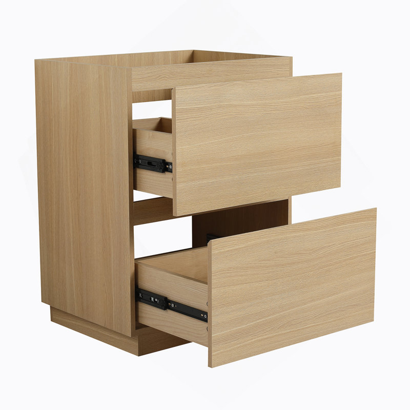 Meuble-lavabo de salle de bain 24 po sans lavabo supérieur, Chêne