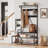 Solid Wood Coat Rack, Hall Tree With Bench And Shoe Storage Parent-Child Coat Rack Shoe Bench-114195167
